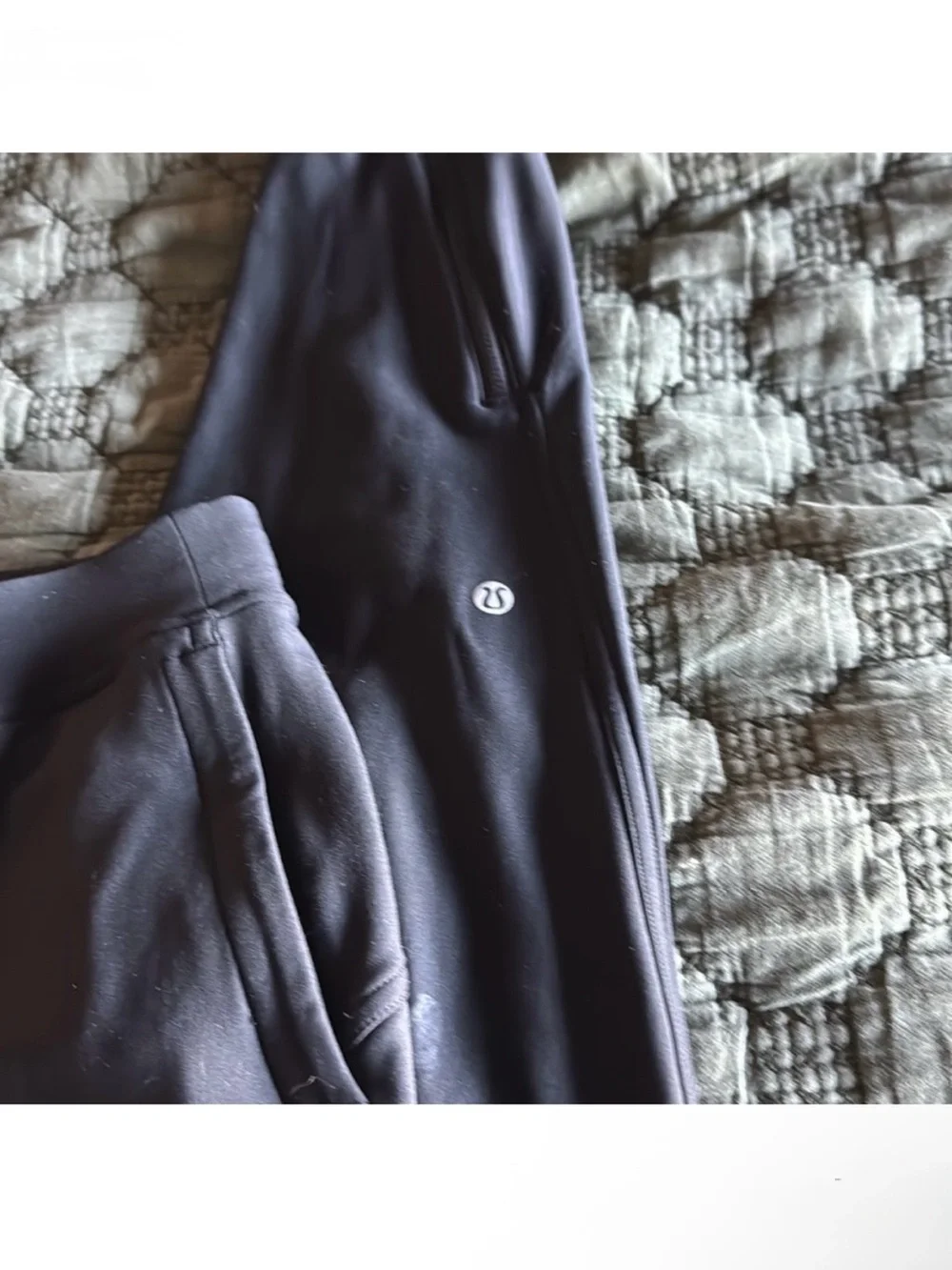 Lululemon Adapted State High Rise Fleece Lined Black Jogger Pants 10 Full Length